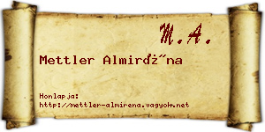 Mettler Almiréna névjegykártya